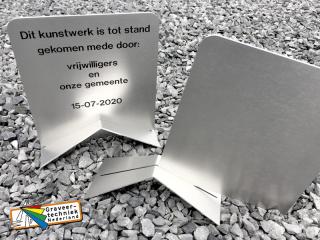 Voet (Staander met inschuifplaat) bv voor plaquette